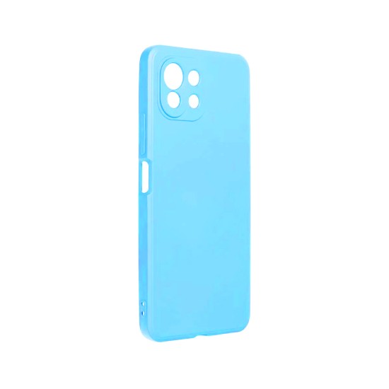 Capa de Silicone com Moldura de Câmera para Xiaomi Mi 11 Lite Azul